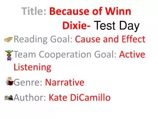 Title: Because of Winn Dixie-