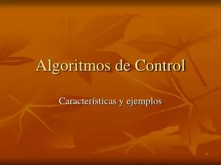 algoritmos de control