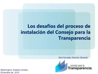 los desaf os del proceso de instalaci n del consejo para la transparencia