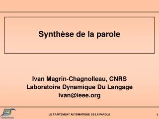 synth se de la parole
