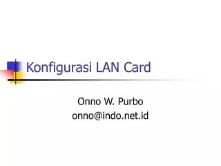 konfigurasi lan card