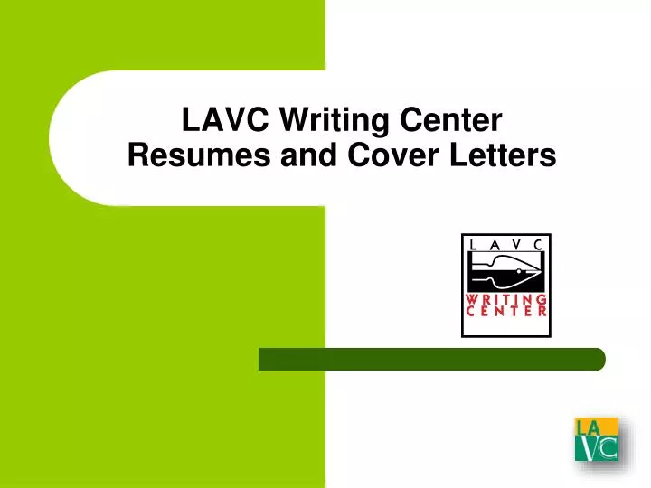 lavc writing center resumes and cover letters