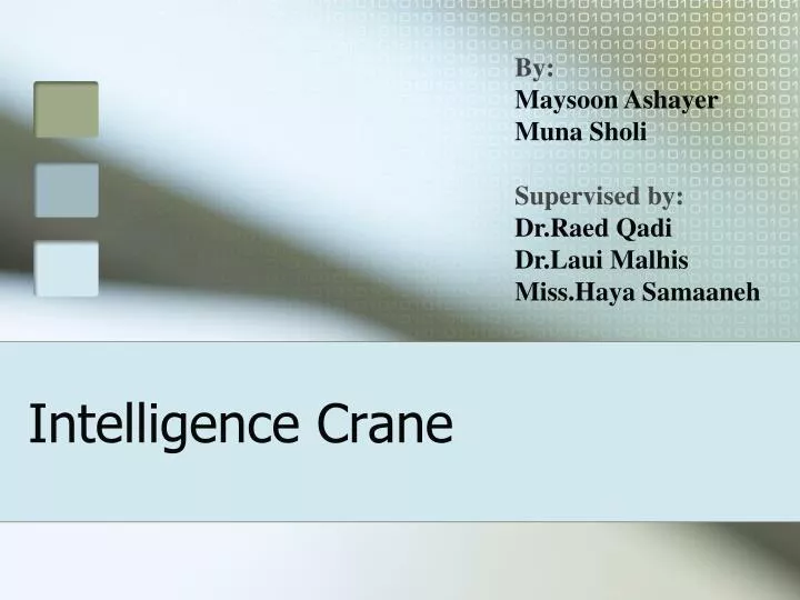 intelligence crane