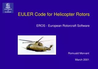 EULER Code for Helicopter Rotors