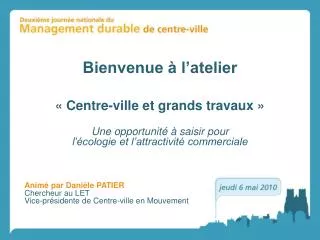 bienvenue l atelier