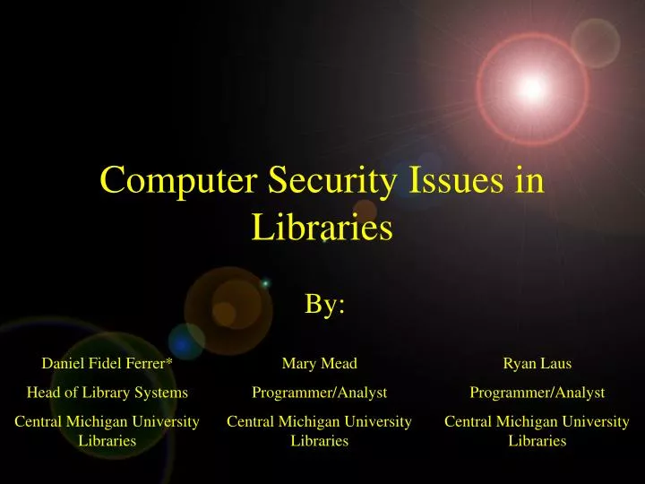 computer security issues in libraries