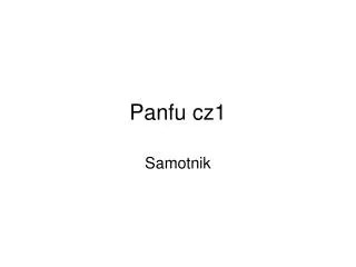 Panfu cz1