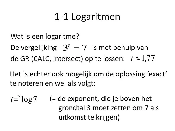 1 1 logaritmen