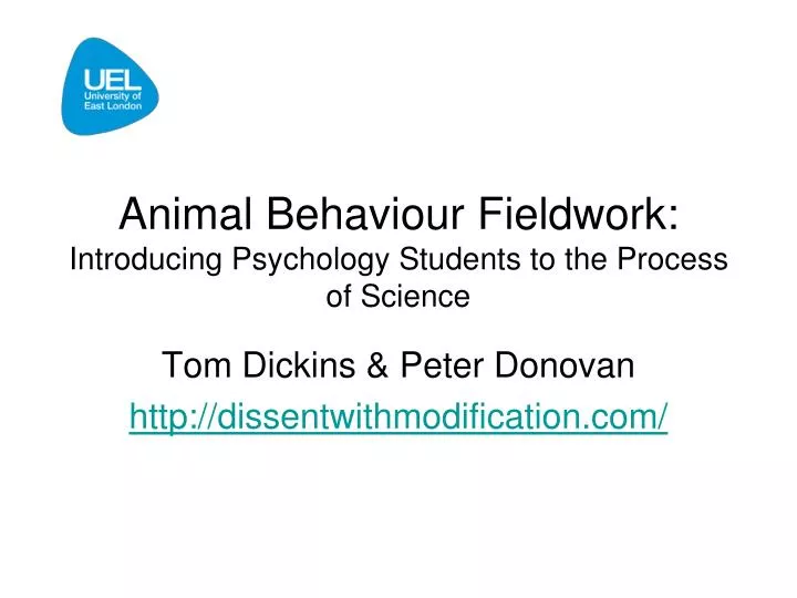animal behaviour fieldwork introducing psychology students to the process of science