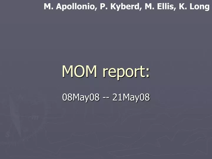 mom report