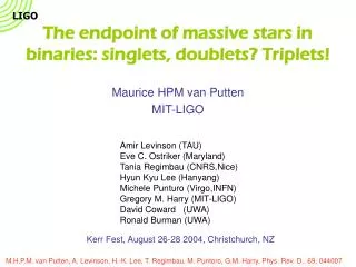 The endpoint of massive stars in binaries: singlets, doublets? Triplets!