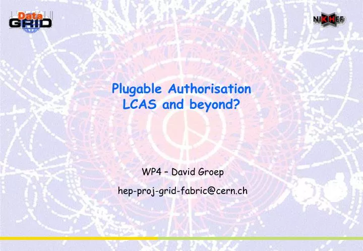 plugable authorisation lcas and beyond