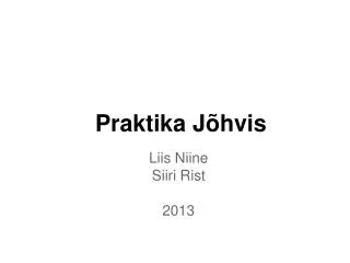 praktika j hvis