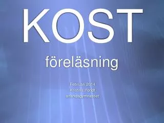 kost f rel sning