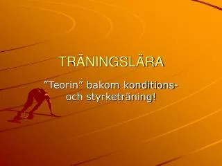 tr ningsl ra