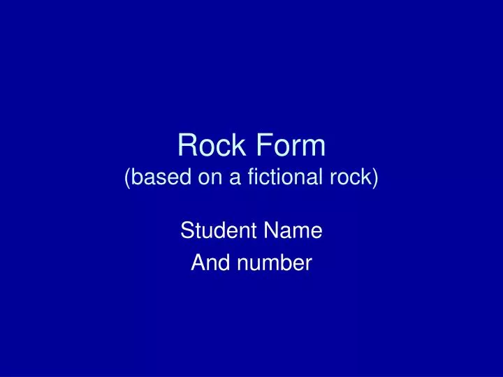 rock form based on a fictional rock