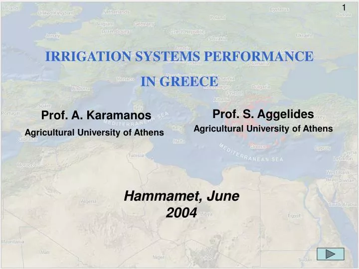 irrigation systems performance in greece