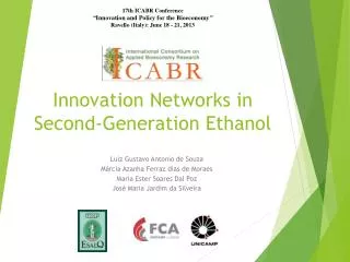 Innovation Networks in Second-Generation Ethanol