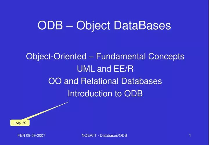 odb object databases