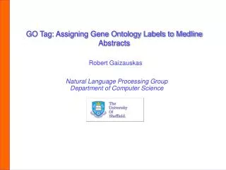 GO Tag: Assigning Gene Ontology Labels to Medline Abstracts