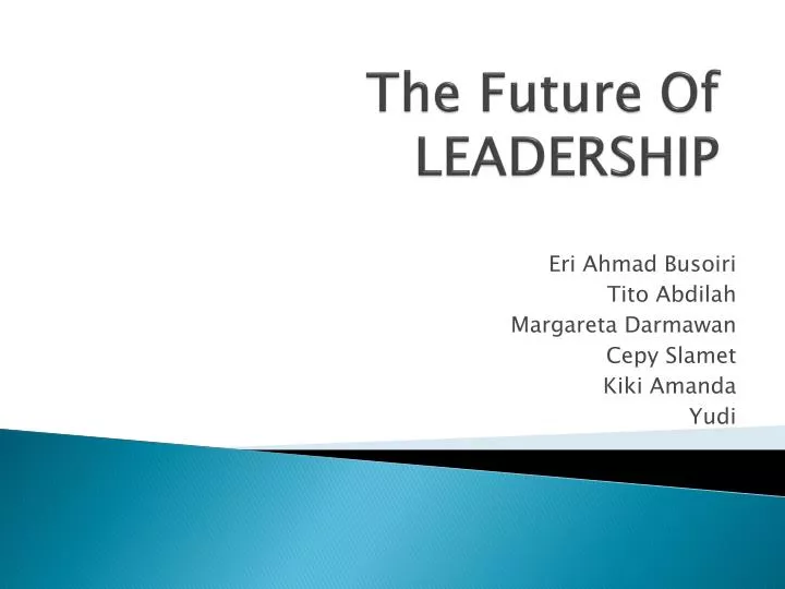 the future of leadership