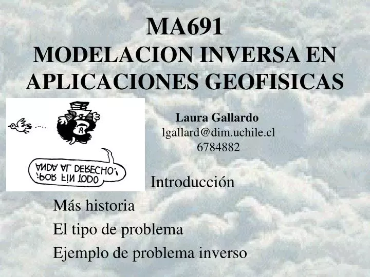 ma691 modelacion inversa en aplicaciones geofisicas