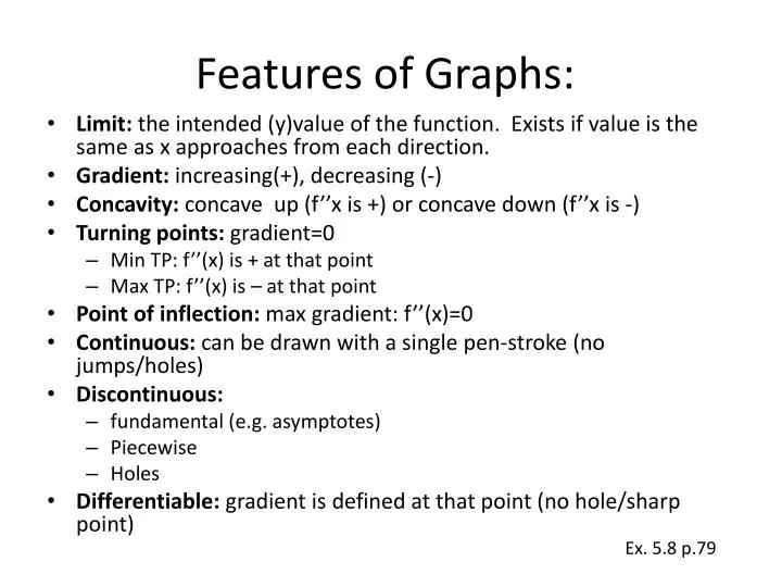 features of graphs