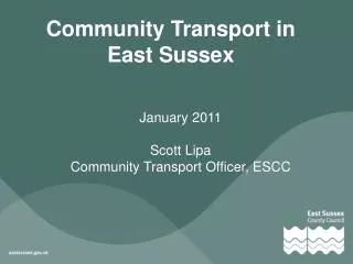 Community Transport in East Sussex