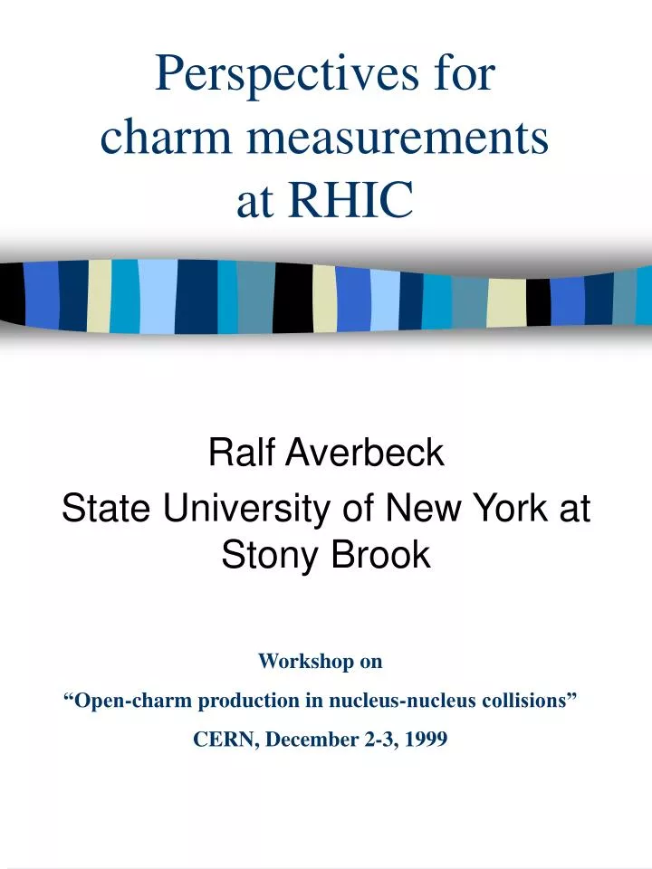 perspectives for charm measurements at rhic