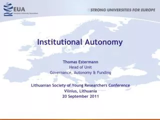 Institutional Autonomy