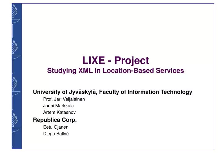 lixe project studying xml in location based services