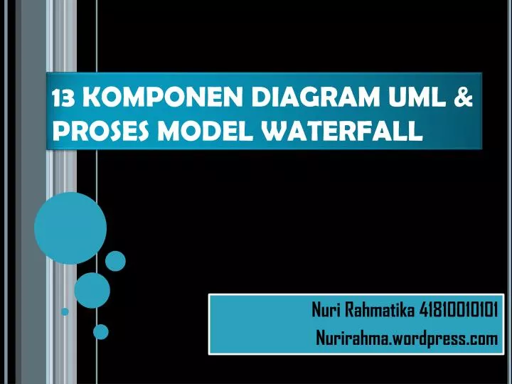 13 komponen diagram uml proses model waterfall