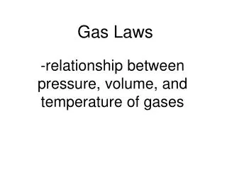 gas laws