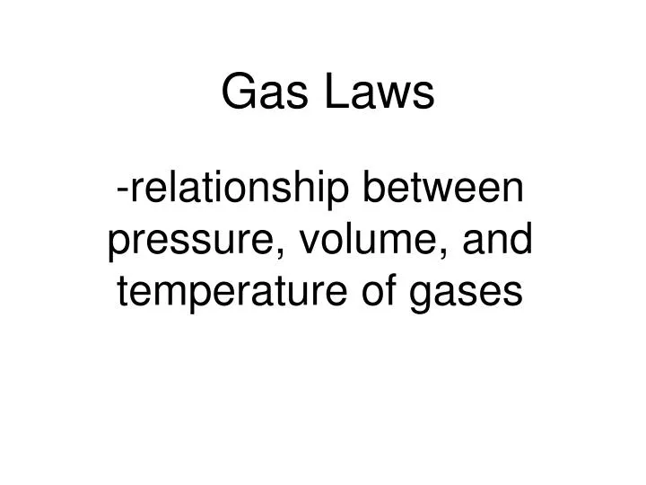 gas laws