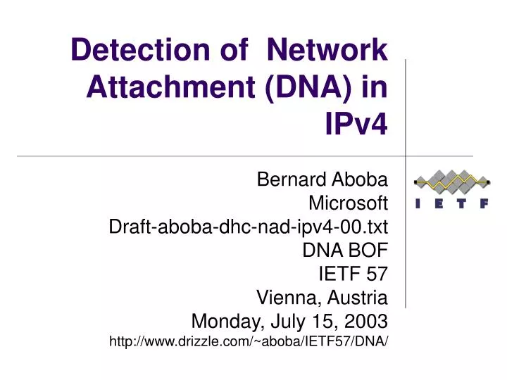 detection of network attachment dna in ipv4
