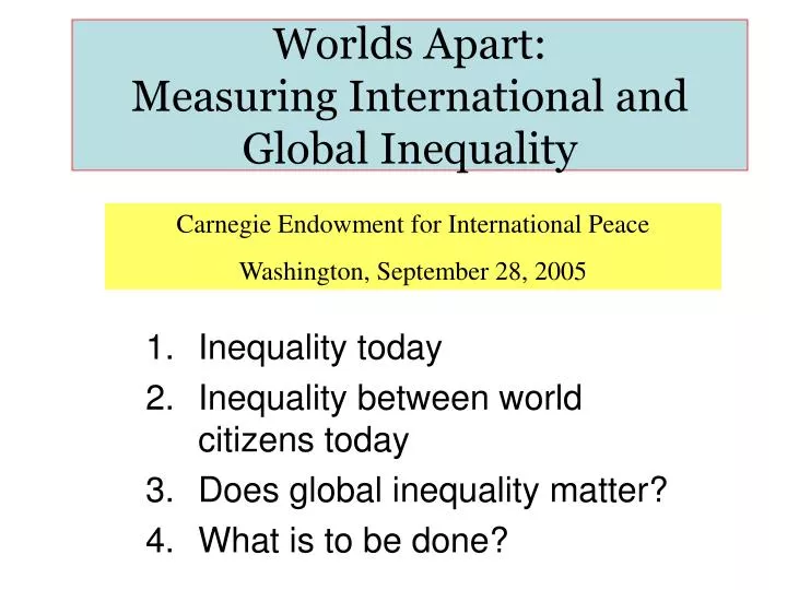 worlds apart measuring international and global inequality