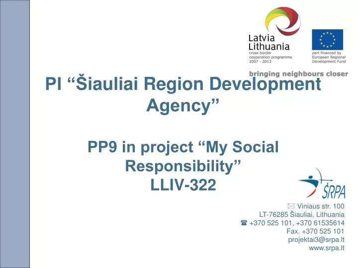 pi iauliai region development agency pp9 in project my social responsibility lliv 322