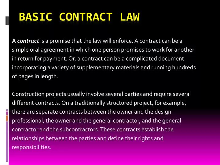 basic contract law