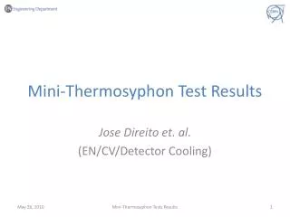Mini-Thermosyphon Test Results