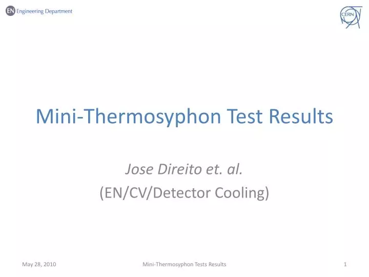 mini thermosyphon test results
