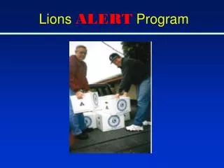 Lions ALERT Program