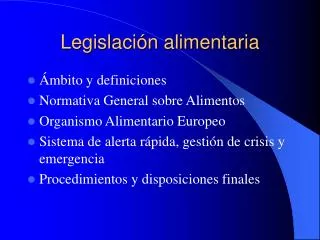 legislaci n alimentaria