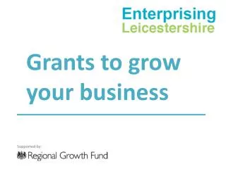 Grants to grow your business