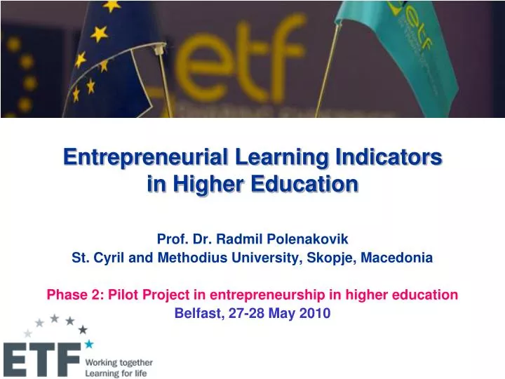 entrepreneurial learning indicators in higher education