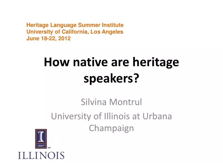 how native are heritage speakers