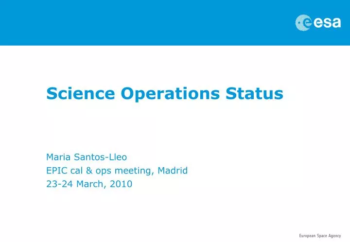 science operations status