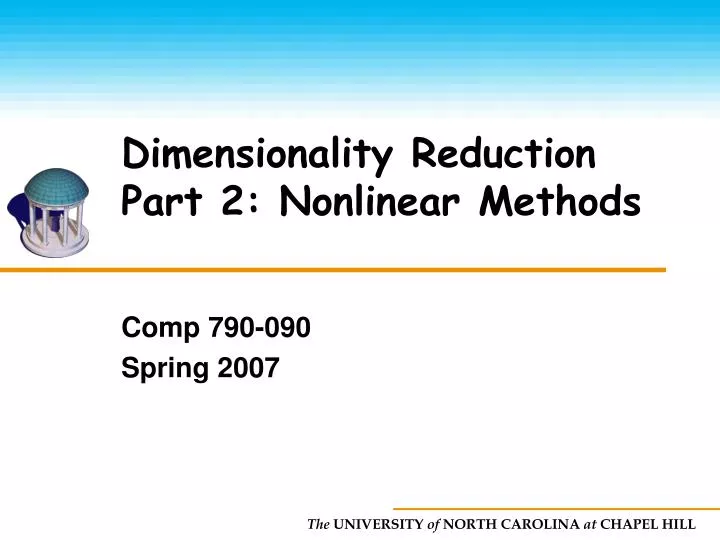 dimensionality reduction part 2 nonlinear methods