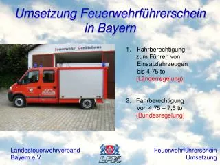 umsetzung feuerwehrf hrerschein in bayern