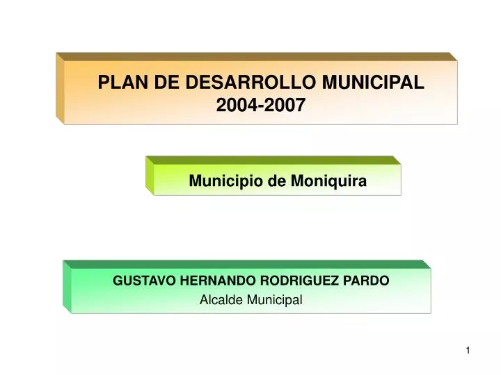 plan de desarrollo municipal 2004 2007