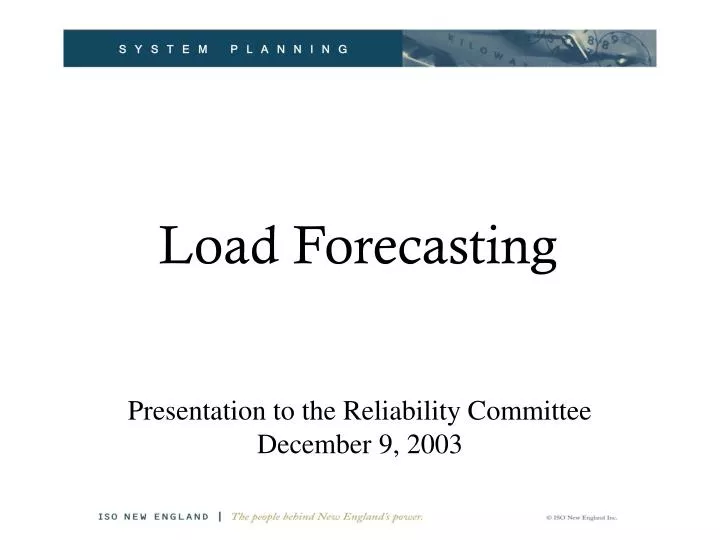 load forecasting